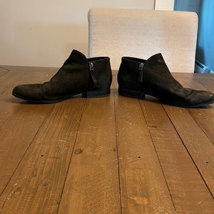 Franco Sarto black suede booties. 7.5